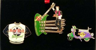 Hard Rock Cafe Hollywood 5th Anniversary Pin Set