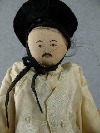 11 " Vintage Cloth Artist Unique Korean Man Of Silk Doll Kimport Dolls