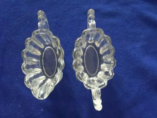 Vintage Clear Depression Glass Sugar And Creamer Set.  Heisey Glass,  Crystolite