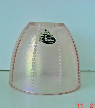 Fenton Fairy Lamp Shade /globe Only.  Iridescent/carnival Pink Glass 4 1/2 "