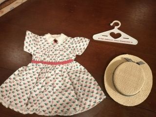 American Girl Addy Summer Dress And Straw Hat Set