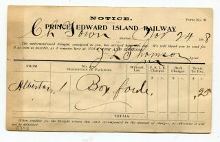 Canada Pei Prince Edward Island - Charlottetown 1898 Railway - Jubilee Postcard