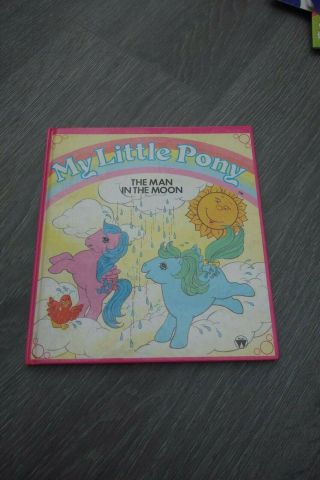 Ultra Rare Hard To Find My Little Pony The Man In The Moon Hardback Book 1985