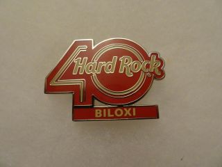 Hard Rock Cafe Pin Biloxi 40 Years Anniversary Logo Pin