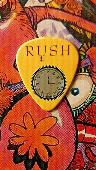 Rush Alex Lifeson 2010 Time Machine Tour Guitar Pick (yellow)