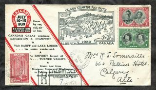 P262 - Canada Calgary Stampede 1939 Registered Cover.  Advertising,  Cachet