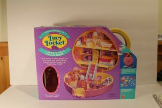 1990 ' s Lucy Locket Polly Pocket Large Carry & Play Dream Home with Box 2