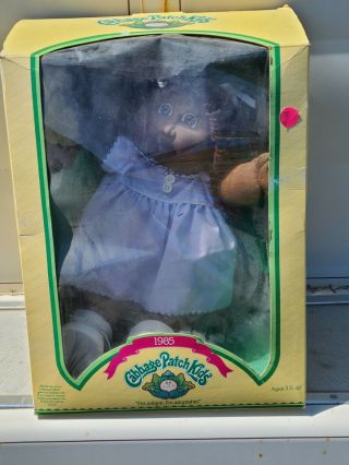 Vintage African American Black Cabbage Patch Kids Doll 1985 -