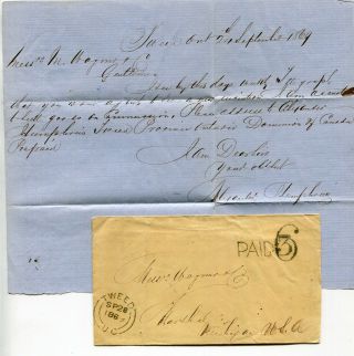Canada Ont Ontario - Tweed Uc 1869 Stampless Cover / Letter To Michigan.  Usa -