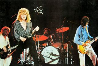 Led Zeppelin " Group Playing In Concert " Poster From Asia - 70 