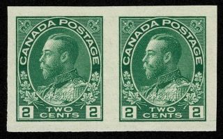 Canada Stamp Scott 137 2c King George V Pair Nh Og Never Hinged
