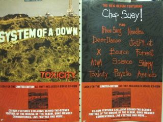 System Of A Down 2002 Toxicity 2 Sided Promo Poster Flawless Old Stock