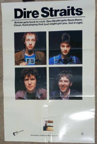 Dire Straits Poster,  U.  S.  Promo For First Album 24x35