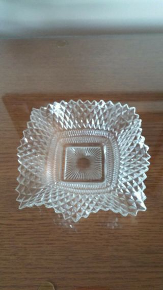 Antique Vintage Crystal Glass Candy Dish
