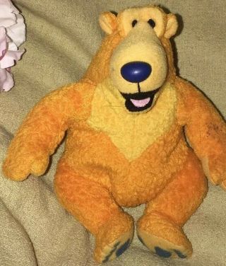 Euc Mattel Bear In The Big Blue House Plush Beanie Stuffed Animal 6 " Euc
