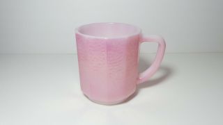 Vintage Pink Iridescent Federal Glass Coffee Mug