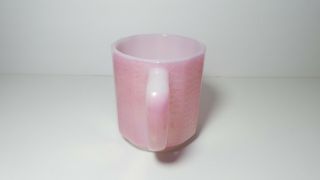 Vintage Pink Iridescent Federal Glass Coffee Mug 2