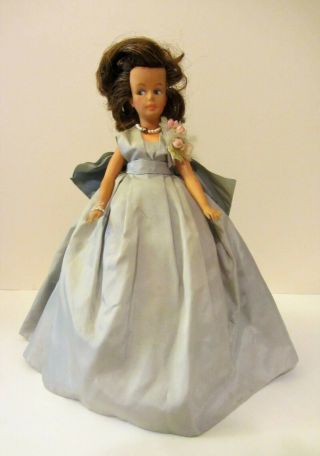 Vintage Ideal Tammy Family Mom Doll W - 13 - L With Jewelry Dress Gown Shoes & Stand
