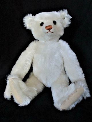 1988 - 89 Steiff 18 " Jointed Cream White Mohair Polar Bear A,