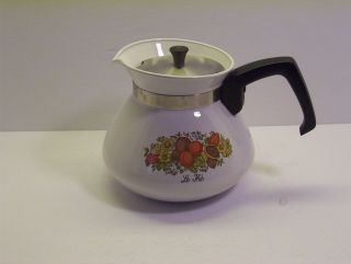 Vintage Corning Ware 6 Cup Tea Pot P - 104 " Le The 