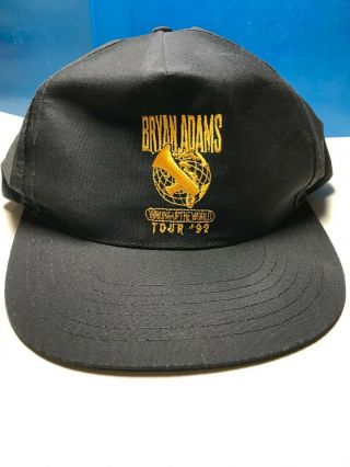 Bryan Adams Tour Merchandise: Black Baseball Caps With Custom Logos,  Never Worn
