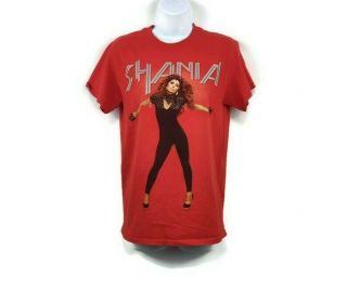 Shania Twain Rock This Country Tour 2015 Red Small S/s