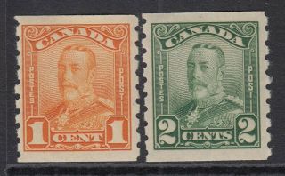 Canada Kgv 1928 Issue 1c & 2c Sg286 - 287 Mounted
