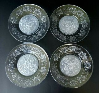 Princess House - Fantasia - Frosted Luncheon / Salad Plates - Set Of 4