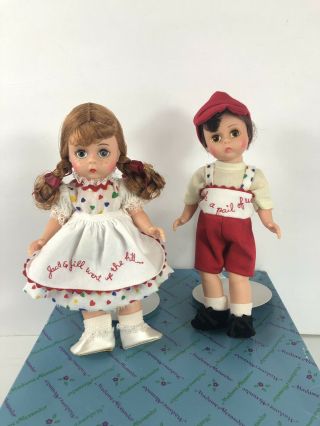 Madame Alexander Dolls 8 " Jack And Jill Set 14626 Boxes & W/ Stands