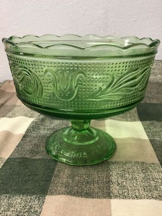 Vintage Green Candy Dish Glass M6000 Eo Brody Company