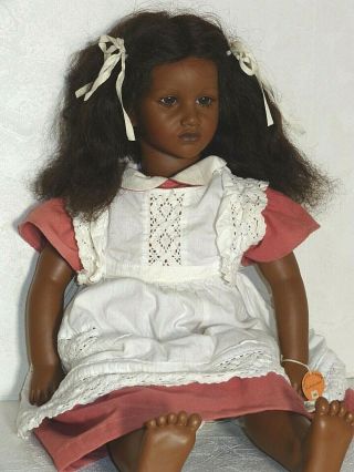Annette Himstedt Puppen Kinder Fatou Black Girl Doll Barefoot Children
