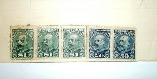 Newfoundland Revenue Stamps - On Document (early Issues) C/v $400