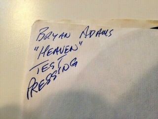 Bryan Adams 1984 US vinyl 45 TEST PRESSING Heaven,  record in conditon 2