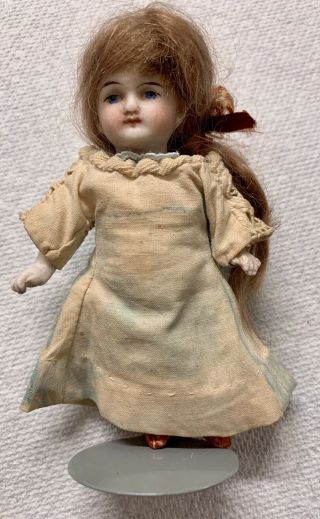 Antique German Bisque Mignonette Doll Mold 6248 2/0 Wire Jointed 4 1/2”