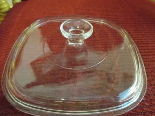 Vintage Corning Ware Pyrex Glass Lid Marked A 9 C For 8 " X 8 " Casserole