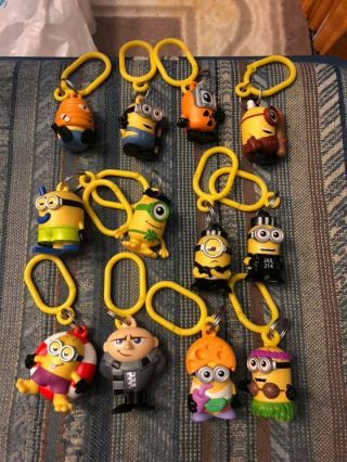 Despicable Me 3 Minions Complete Set Of All 12 Hangers From Blind Bags