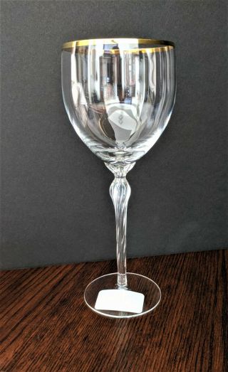 Lenox Monroe Gold Trim Crystal Wine Glass