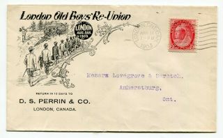 Canada Ont Ontario - London 1903 Old Boys Reunion Illustrated Advertising Cover