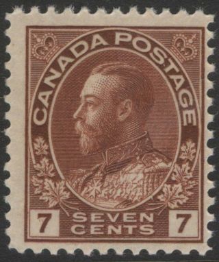 Canada 114v 1924 7c King George V Admiral Line In N Variety Mnh Cv$100