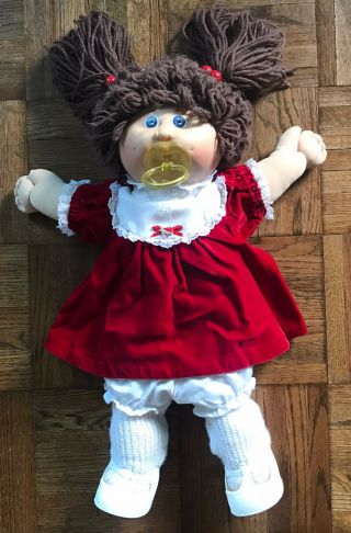 Vintage Cabbage Patch Girl Doll With Pacifier