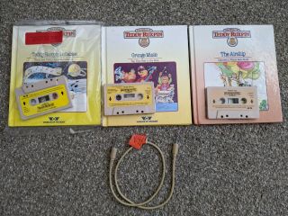 Teddy Ruxpin Grubby Connector Cable.  3 Books And Cassettes