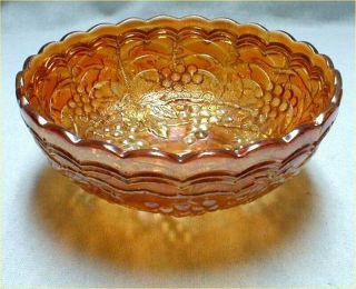 Imperial Grape Carnival Glass Berry Bowl
