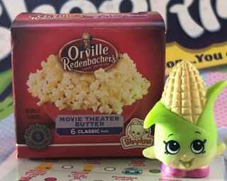 Shopkins Oh So Real Corny Cob,  Orville Redenbacher Popcorn Box Mini Packs Oop