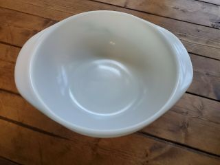 White Pyrex Bowl With Blue Wheat Design Promotional 023 1.  5 Quart Vintage 2