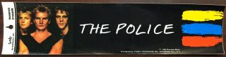 Vintage 1983 The Police Synchronicity 12 Inch Bumper Sticker