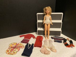 Vintage 1960s Ideal 12 " Tammy Doll With Blond Hair Bs - 12 & Clothes