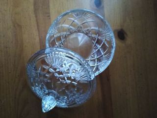 Vintage Cut Crystal Candy Dish with Lid - 5.  5 inches 2