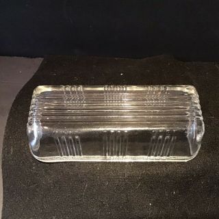 Vintage Federal Glass Ribbed Clear Stick Butter Dish Replacement Top Only