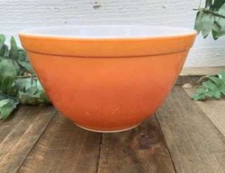 Vintage Pyrex Flameglo 401 Orange - Red OmbrÉ Mixing Bowl
