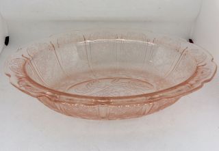 Vintage Jeanette Cherry Blossom Pink Depression Glass Serving Vegetable Bowl